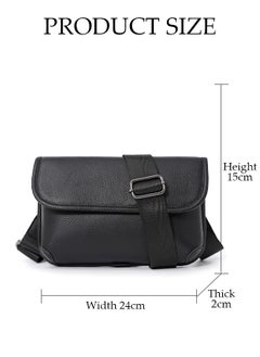 DUNISO Compact Crossbody Bag for Men Waterproof Sling Bag Multipurpose Cross Body Chest Bag Shoulder Bag for Travel Hiking Retro Purse Bag with Detachable Strap  - Image 4