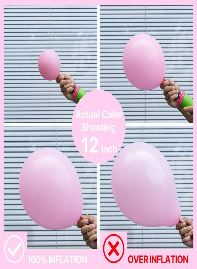 PartyWoo Pink Balloons, 50 pcs 5 inch Latex Balloons with Balloon Glue, Small Light Pink Balloons, Pastel Pink Party Balloons for Birthday Party, Pink Party Decorations, Baptism Decorations for Girls - Image 4