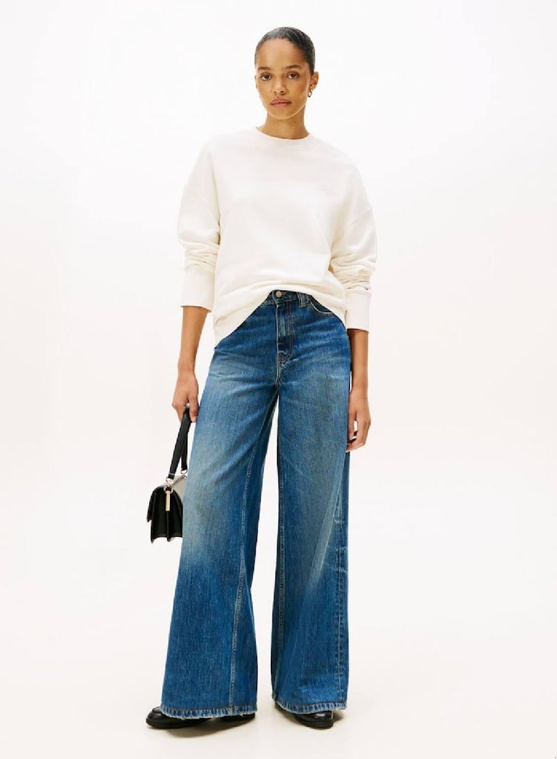 TOMMY HILFIGER Logo Embroidery Relaxed Fit Sweatshirt - Image 3