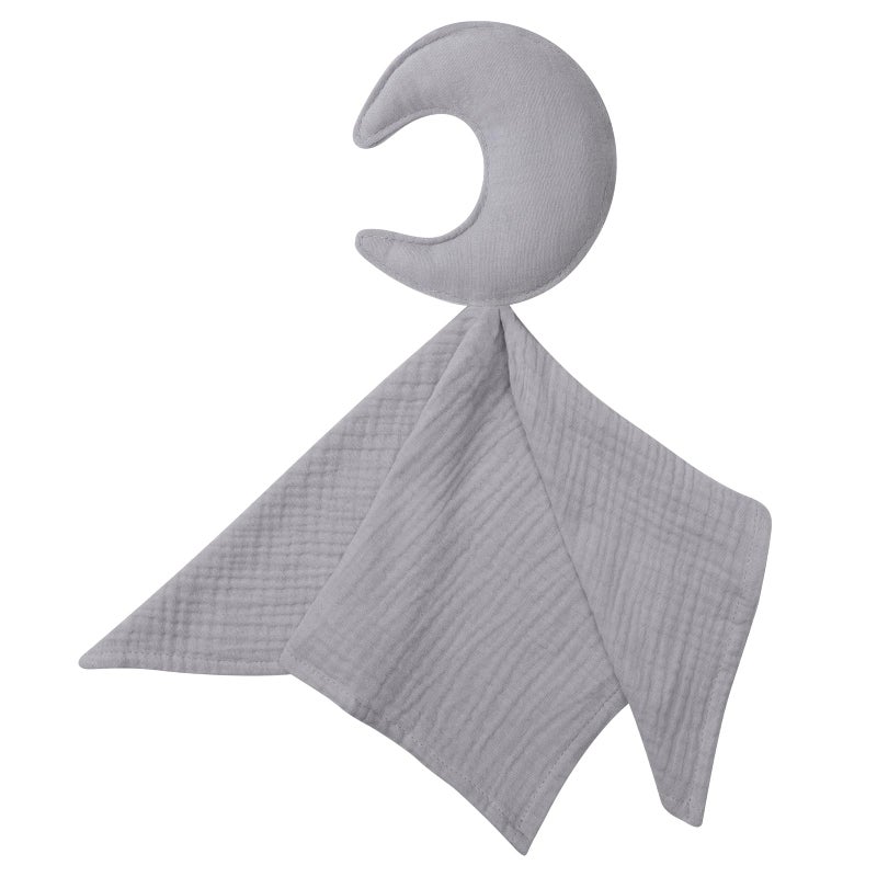 Knirose Newborn Baby Loveys Security Blanket Muslin Soft  Breathable, Muslin Cotton Moon Lovies for Baby New Born Boy Girl Unisex Baby Unique Neutral Presents for Babies Newborn Toddler - Image 1
