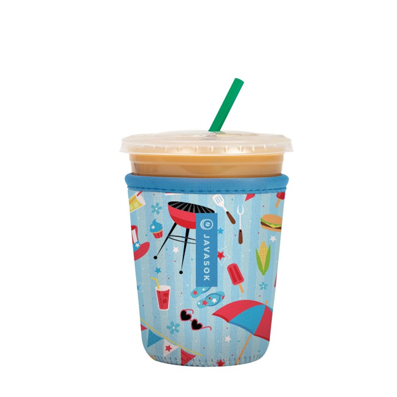 Sok It Java Sok Iced Coffee & Cold Soda Insulated Neoprene Cup Sleeve (Grill N' Chill  Small: 16-20oz) - Image 1
