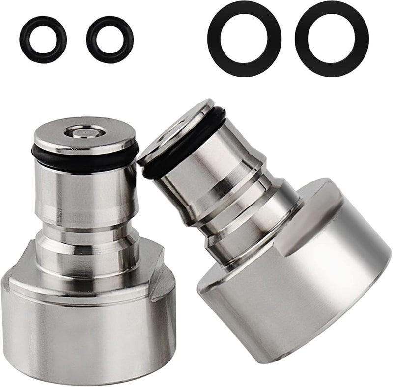 Ferroday Ball Lock Keg Coupler Adapters for Sankey to Ball Lock Quick Disconnect Conversion Kit Fits A D S G Type Keg Coupler FPT 5/8 Thread Stainless Steel Keg Coupler Adapters Gas Post & Liquid Post - Image 1