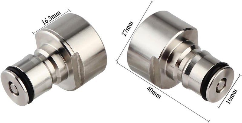 Ferroday Ball Lock Keg Coupler Adapters for Sankey to Ball Lock Quick Disconnect Conversion Kit Fits A D S G Type Keg Coupler FPT 5/8 Thread Stainless Steel Keg Coupler Adapters Gas Post & Liquid Post - Image 4
