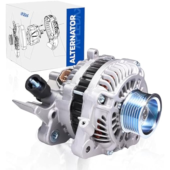 APLEDAX High Output Alternator For/Honda Civic 2006 2007 2008 2009 2010 2011 L4 1.8L, 80A 12V CW 7-Groove Pulley Upgraded 31100RNAA01 11176 31100-RNA-A01 - Image 1