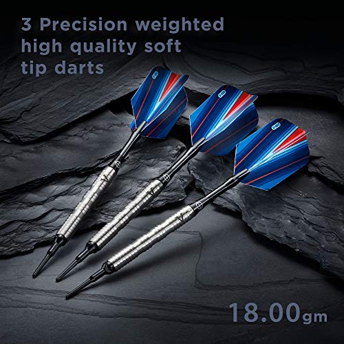 Viper by GLD Products Sidewinder 80% Tungsten Soft Tip Darts, Ridgeback, 18 Grams,Silver,21-3227-18 - Image 2