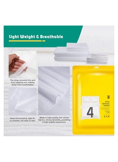 RATSAW 3 Pack Travel Disposable Bedding Set Disposable Bedding Sheets Sheet for Business Travel Hotel Trip Outdoor Camping 1 Quilt Covers 1 Bed Sheet and 2 Pillow Cases 2 Towel 1 Bath Towel  - Image 4