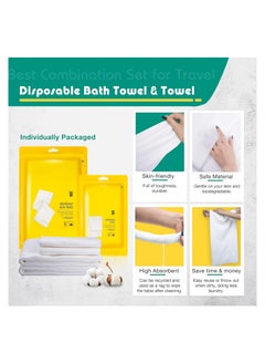 RATSAW 3 Pack Travel Disposable Bedding Set Disposable Bedding Sheets Sheet for Business Travel Hotel Trip Outdoor Camping 1 Quilt Covers 1 Bed Sheet and 2 Pillow Cases 2 Towel 1 Bath Towel  - Image 3