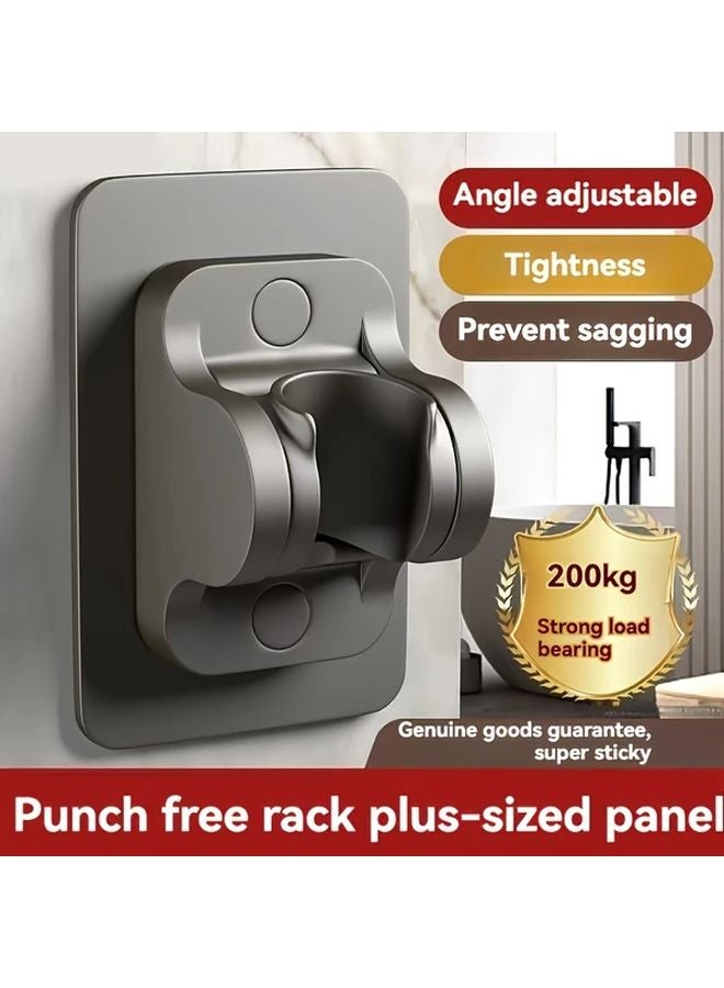 Adjustable Shower Head Holder Grey Easy Install No Drilling Strong Load Bearing Universal Fit - Image 3