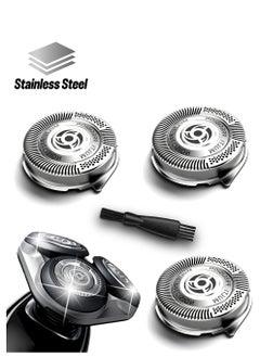 Shaver Replacement Heads 4 Set for Philips Norelco Shaver 5000 Series, PowerTouch, AquaTouch, OEM SH50 MultiPrecision, Upgrade Heads for a Cleaner Shave without Harming the Face
