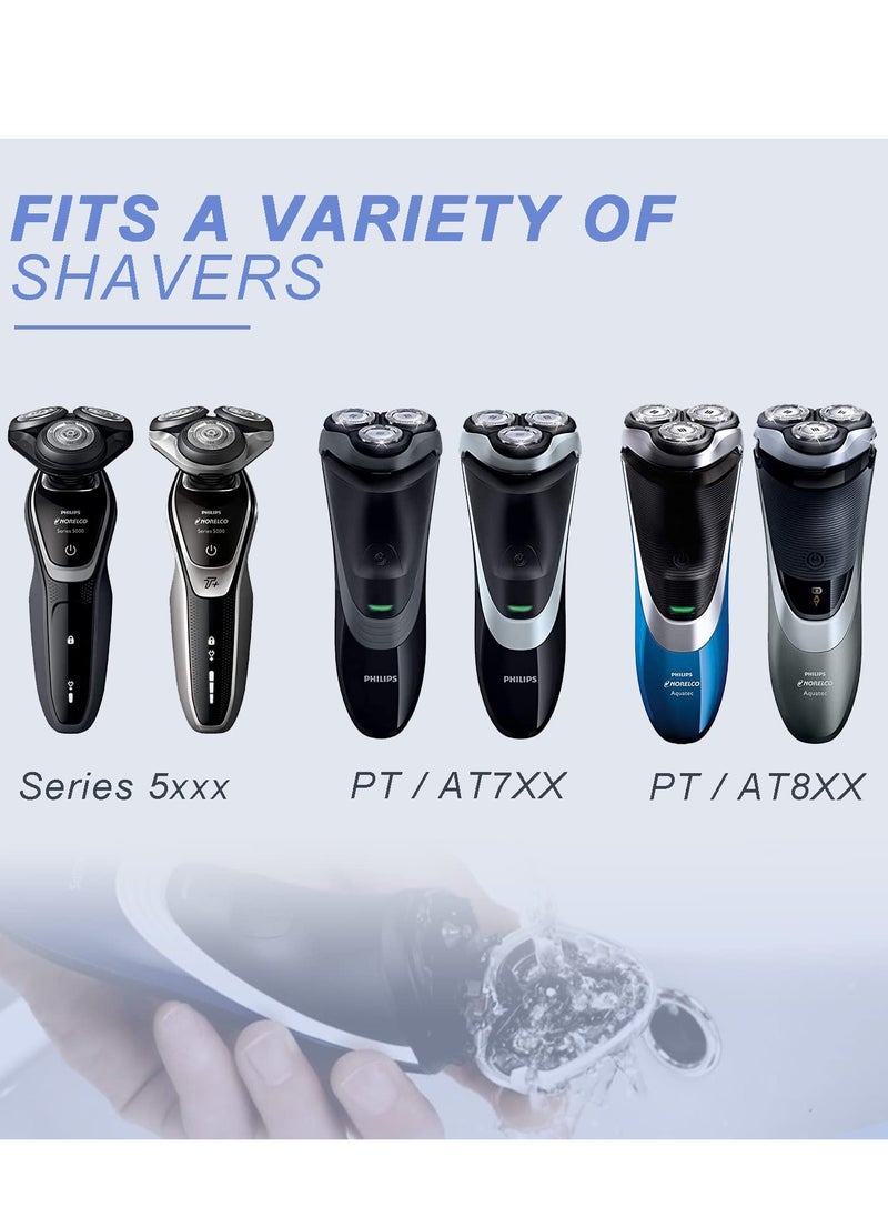 KASTWAVE - Shaver Replacement Heads 4 Set for Philips Norelco Shaver 5000 Series, PowerTouch, AquaTouch, OEM SH50 MultiPrecision, Upgrade Heads for a Cleaner Shave without Harming the Face - Image 1