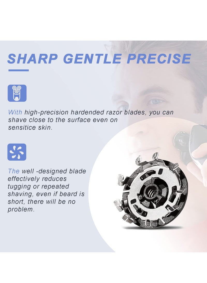 KASTWAVE - Shaver Replacement Heads 4 Set for Philips Norelco Shaver 5000 Series, PowerTouch, AquaTouch, OEM SH50 MultiPrecision, Upgrade Heads for a Cleaner Shave without Harming the Face - Image 1