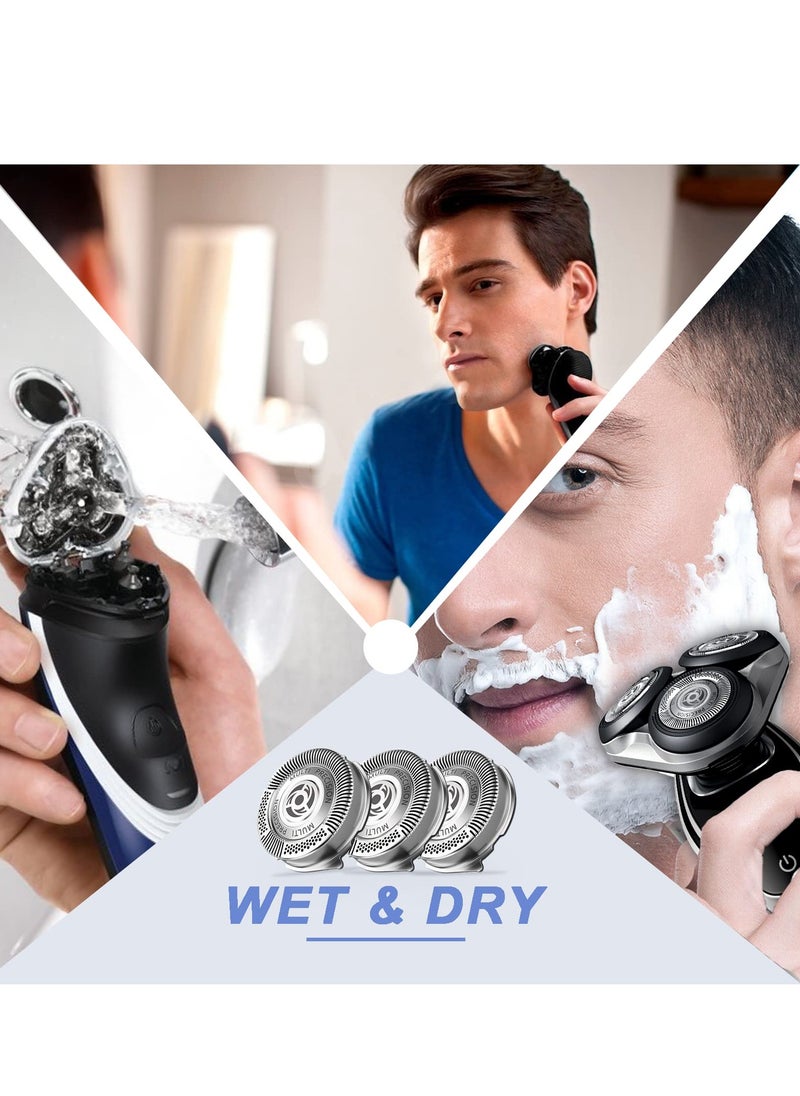 KASTWAVE - Shaver Replacement Heads 4 Set for Philips Norelco Shaver 5000 Series, PowerTouch, AquaTouch, OEM SH50 MultiPrecision, Upgrade Heads for a Cleaner Shave without Harming the Face - Image 1
