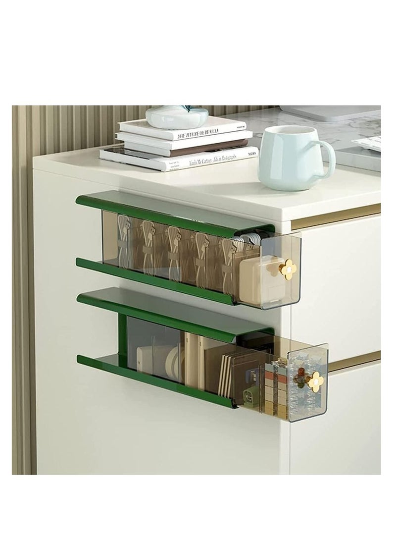 Plastic Underwear Storage Organizer Wall Mounted Drawer Storage Box for Underwear Socks Bras Panties Scarf Kitchen Spice and Small Things, 3pcs (Green)  - Image 5