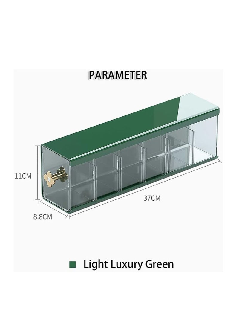 Plastic Underwear Storage Organizer Wall Mounted Drawer Storage Box for Underwear Socks Bras Panties Scarf Kitchen Spice and Small Things, 3pcs (Green)  - Image 2