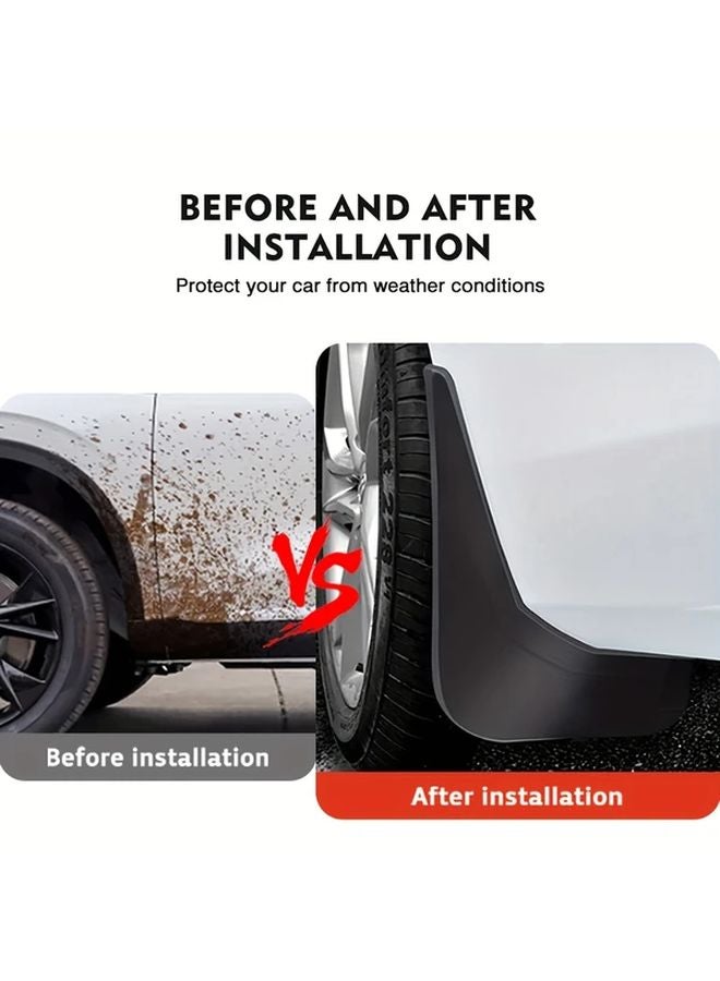 Black Mud Flaps Splash Guards 4pcs Set For Mazda 3 BM Axela Sedan 2014 2017 - Image 5