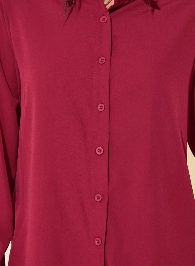 Take Two Solid Long Sleeve Shirt and Pants Co-Ords