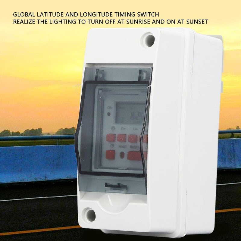 7 Day Programmable Digital Timer Switch With LCD Display And Waterproof Box For Pool Pumps Heaters Filters - Image 3