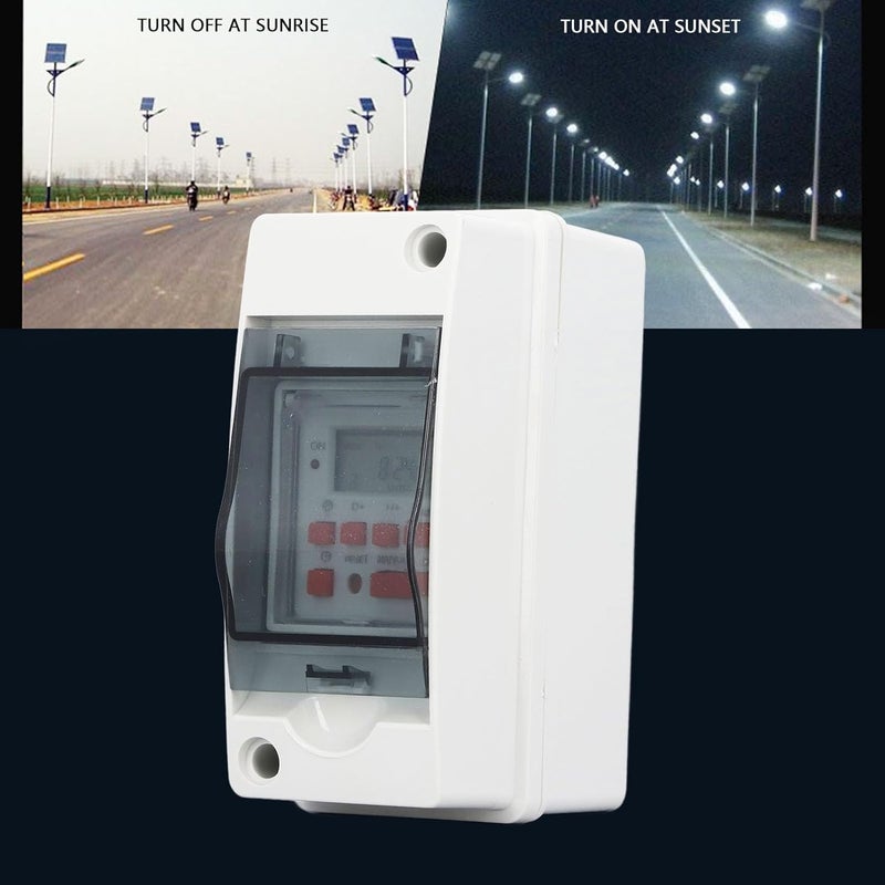 7 Day Programmable Digital Timer Switch With LCD Display And Waterproof Box For Pool Pumps Heaters Filters - Image 4