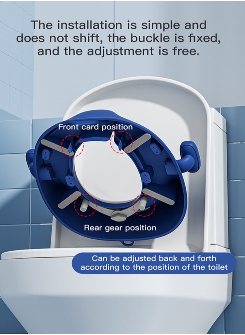 Arabest - Baby Training Toilet Seat, Soft Toddler Potty Seat with EVA Material and Anti-Slip Design, Children Toilet Seat for Potty Training and Bathroom Assistance (Blue) - Image 1