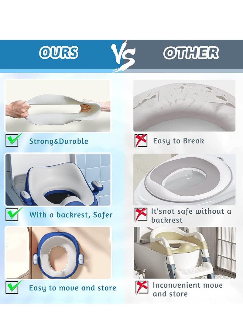 Arabest - Baby Training Toilet Seat, Soft Toddler Potty Seat with EVA Material and Anti-Slip Design, Children Toilet Seat for Potty Training and Bathroom Assistance (Blue) - Image 1