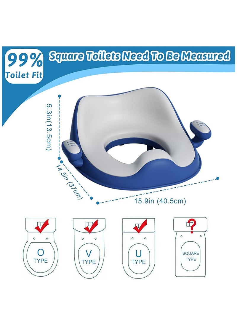 Arabest - Baby Training Toilet Seat, Soft Toddler Potty Seat with EVA Material and Anti-Slip Design, Children Toilet Seat for Potty Training and Bathroom Assistance (Blue) - Image 1