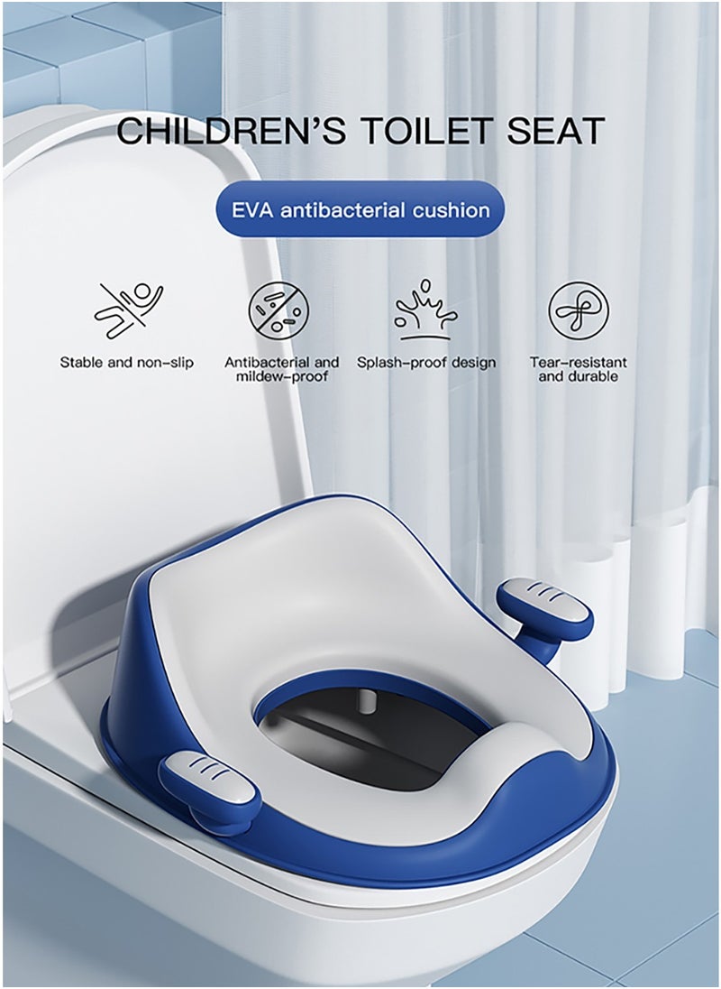 Arabest - Baby Training Toilet Seat, Soft Toddler Potty Seat with EVA Material and Anti-Slip Design, Children Toilet Seat for Potty Training and Bathroom Assistance (Blue) - Image 1