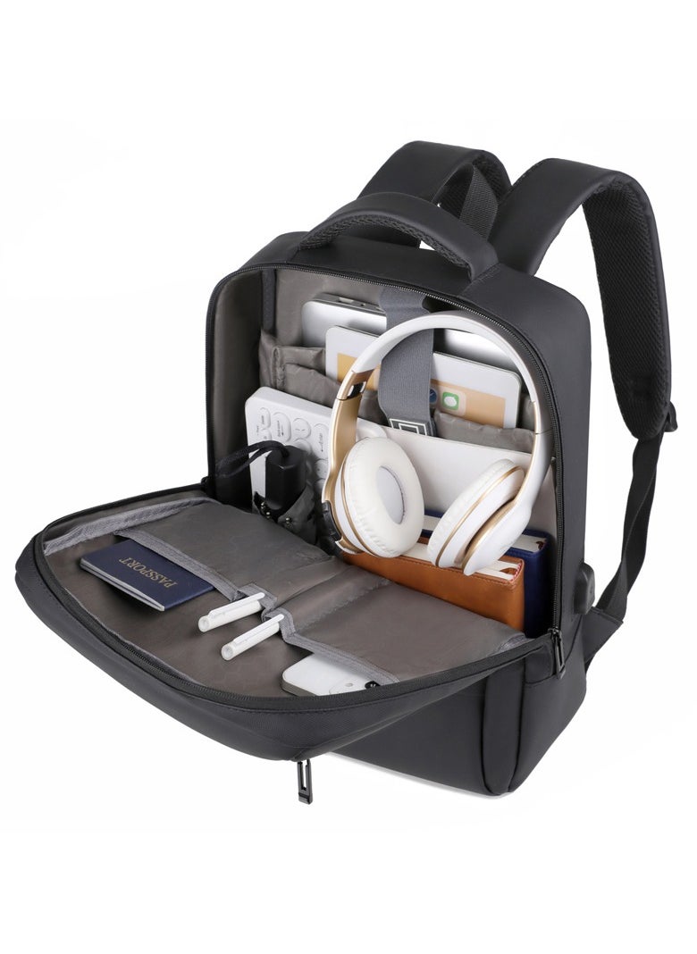 Generic 5610 Laptop Backpack, Waterproof Backpack, Large Capacity Backpack for Business Travel Black  - Image 5