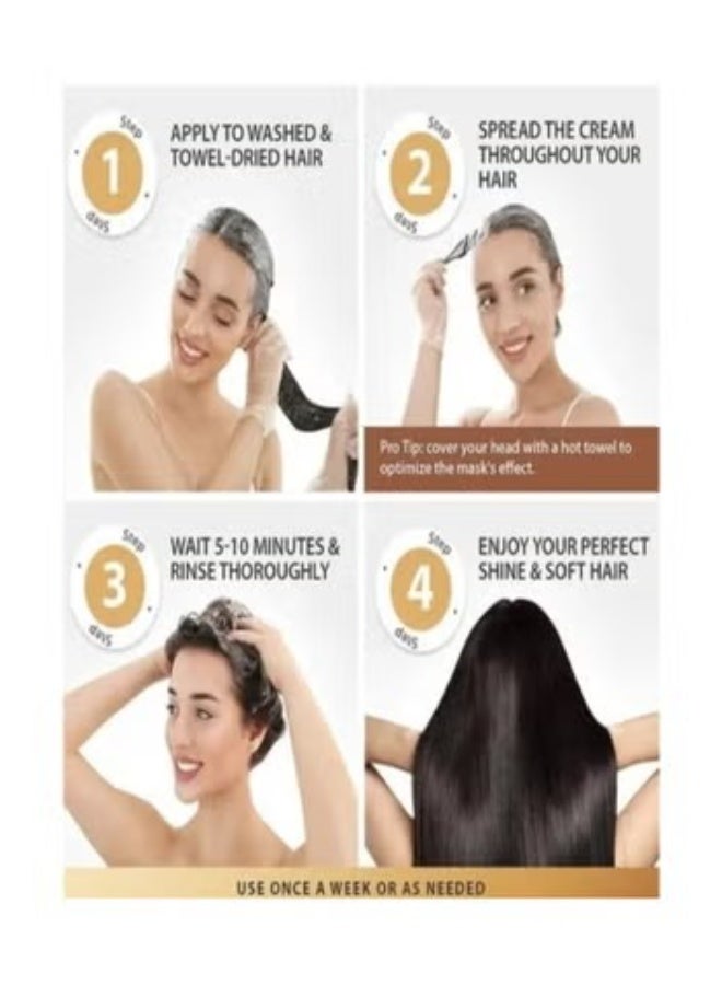 Karseell Collagen Hair Treatment Deep Repair Set – Conditioning Hair Mask & Argan Oil for Dry, Damaged Hair | 500ml + 50ml | Suitable for All Hair Types - Image 3