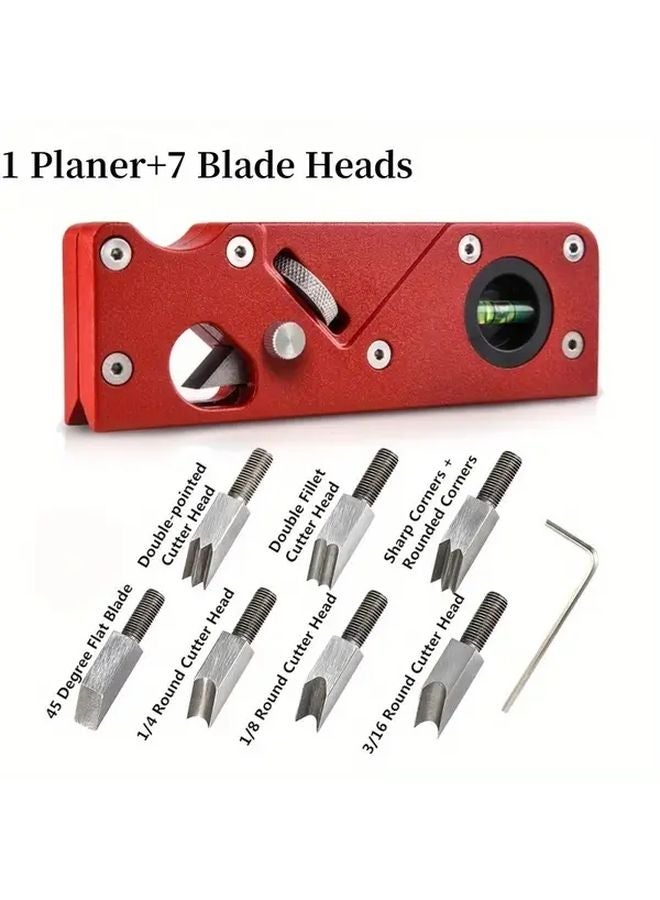 8Pcs Adjustable Bevel Chamfer Planer 45 Degree Woodworking Manual Corner Shaving Tool - Image 1