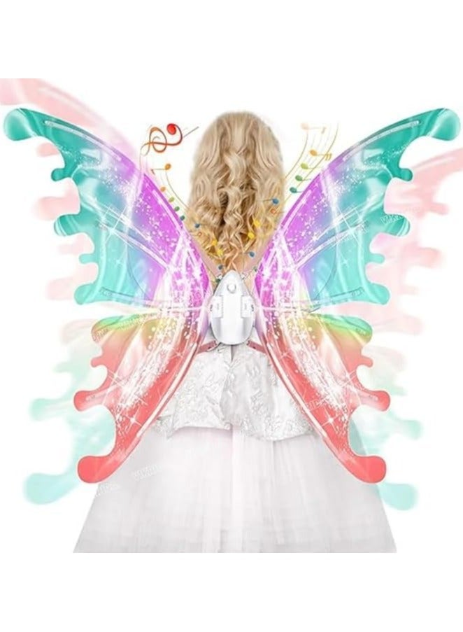 دريمزون إكسسوار أزياء Eif Wings Fairy Wings التنكرية يمكنك صنعه بنفسك مع ضوء LED وموسيقى لحفلات الأطفال وأعياد الميلاد - Image 2