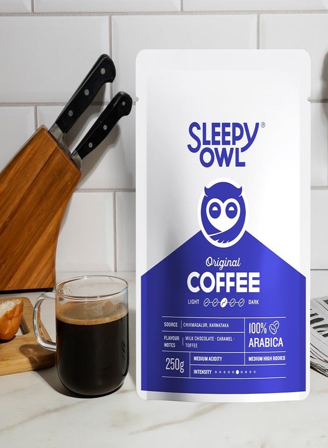 Sleepy Owl Original Ground Coffee | Fine Grind Coffee | Moka Pot, Home Espresso | Medium Roast | 100% Arabica | Freshly Roasted & Ground | 250g | Directly Sourced From Chikmagalur - Image 4
