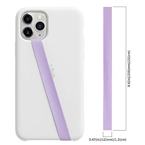 Sinjimoru Stretchable Silicone Phone Strap, Flexible and Elastic Grip Holder for iPhone & Android, Secure Phone Loops Finger Grip with Wireless Charging Support Sinji Loop Lavender - Image 5