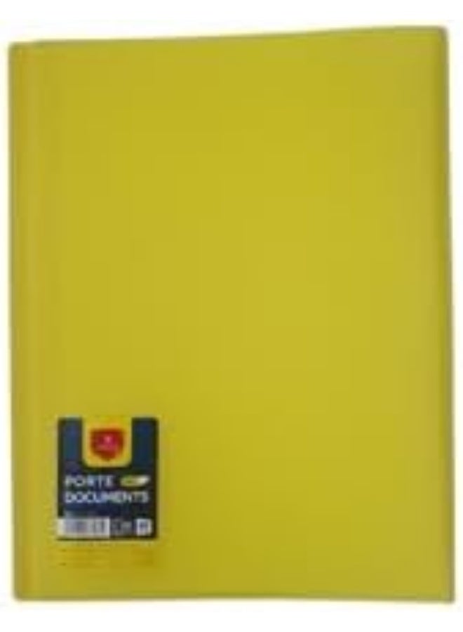 Vertex Clear Holder A4 30 Pockets - Yellow