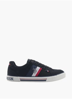 U.S. Polo Assn. Logo Print Lace-Up Canvas Sneakers  - Image 2