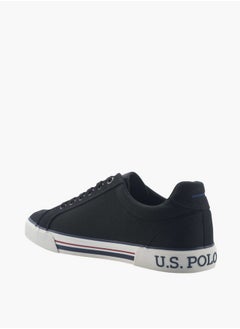 U.S. Polo Assn. Logo Print Lace-Up Canvas Sneakers  - Image 3