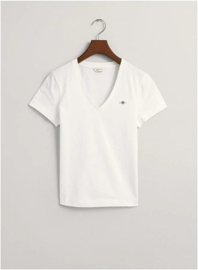 GANT  Gant Shield V-Neck T-Shirt for Women | Best Price UAE