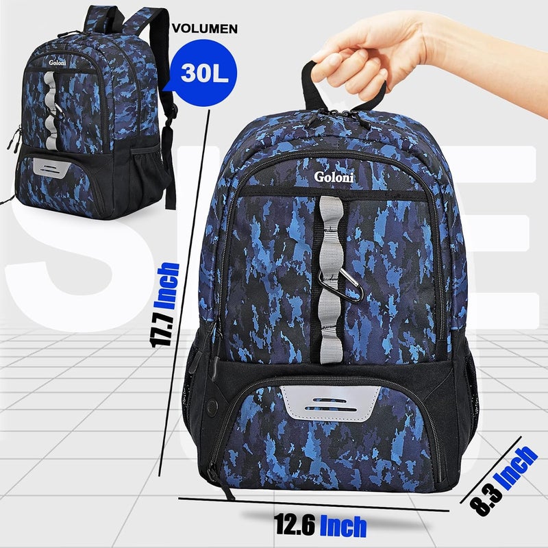 Goloni |Basketball Soccer Backpack Bag - Soccer Backpack & Bags for Basketball, Volleyball & Football Sports, Includes Separate Cleat Shoe and Ball Compartment, fit to & Adult - Image 4