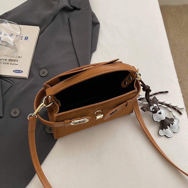 Women's PU Leather Tote Shoulder Bag with Lock Clasp - Image 5