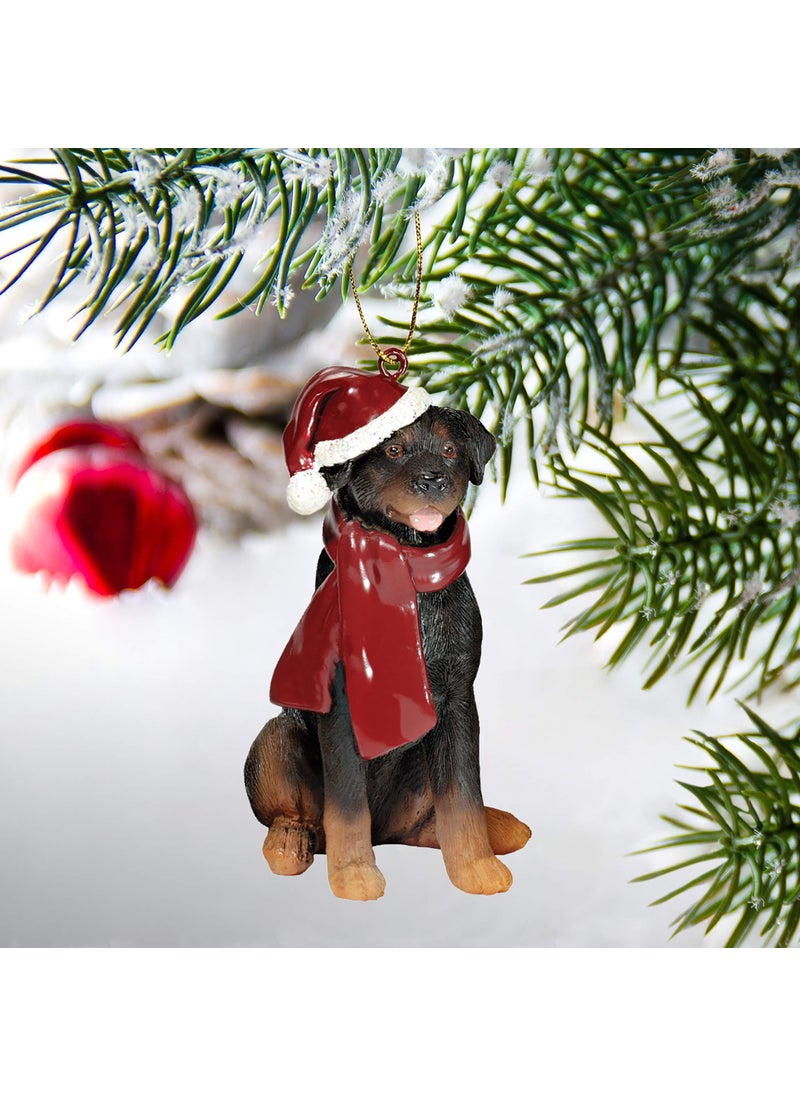 Design Toscano Design Toscano Christmas Xmas Rottweiler Holiday Dog Ornaments  - Image 4