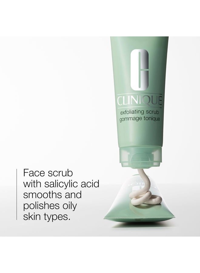 CLINIQUE Exfoliating Face Scrub With Salicylic Acid For Oily Skin Types | Refreshing + Refining, 3.4 Fl Oz - Image 2