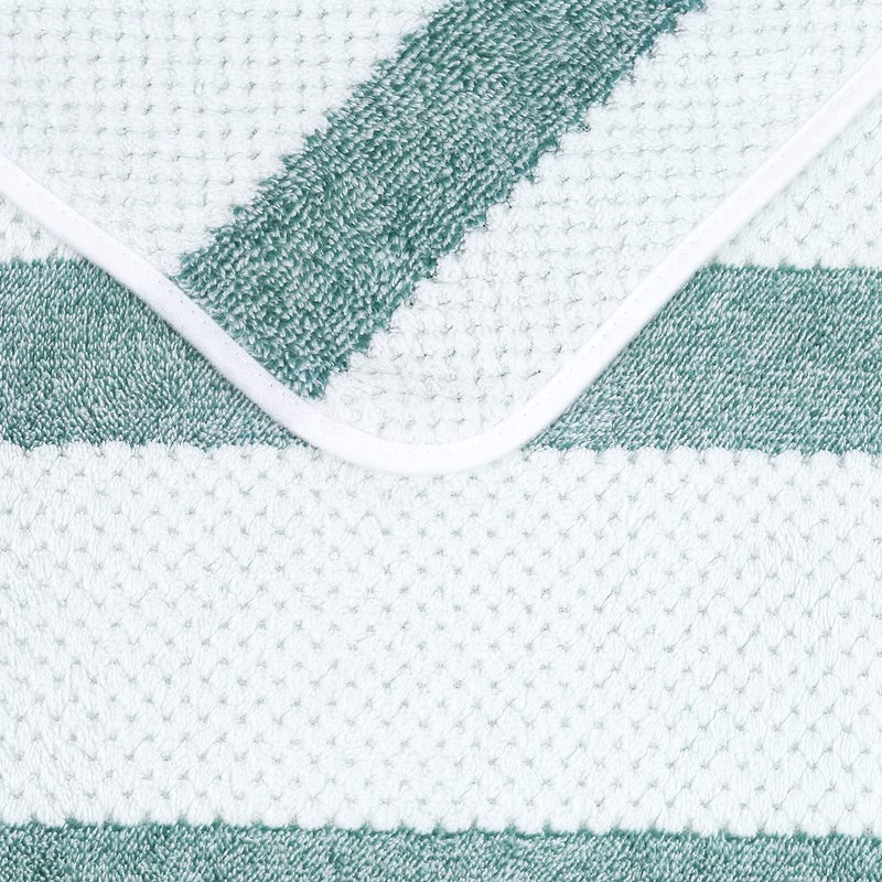 جي ام ال مناشف حمام الألياف الدقيقة JML من منشفة حمام 2 حزمة (30 "" × 60 "") ناعمة كبيرة الحجم فائقة الاستخدام والتجفيف السريع متعددة الأغراض للرياضة اللياقة البدنية يوجا الشريط الخضراء - Image 3