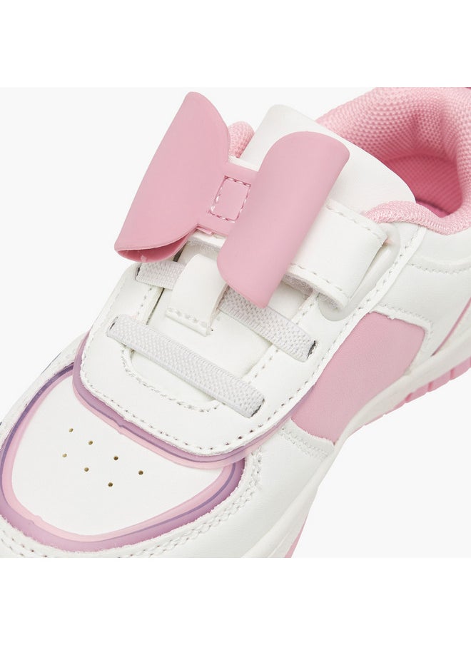 Disney Girls Minnie Mouse Applique Sneakers with Hook and Loop Closure  - Image 4