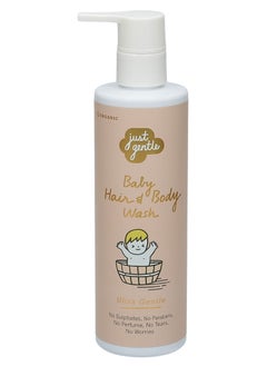 Just Gentle Just Gentle Baby Hair & Body Wash Ultra Gentle 200ml - 99% Natural Ingredients, Tear-Free, Hydrating Aloe Vera & Chamomile. Organic Ingredients certified by EcoCert.  - Image 2