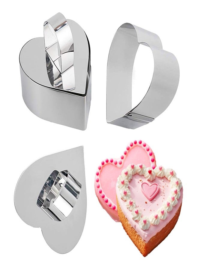 Uncle Jack 2Pack Cake Ring Mold, Cookie Rings for Baking, Stainless Steel Ring Mold with Pusher, for Dessert, Mouses Cake (3.15''L X 3.15''W X 1.57''H) - Image 1