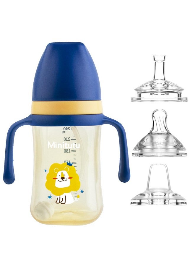 Qshare Weighted Straw Sippy Cupsippy Cup With Straw And Handlesweighted Straw Trainer Cupnospill Easy Grip Cup With Soft Flex Spoutwith 3 Sippy Spouts For Baby And Toddlers (Yellow) - Image 1