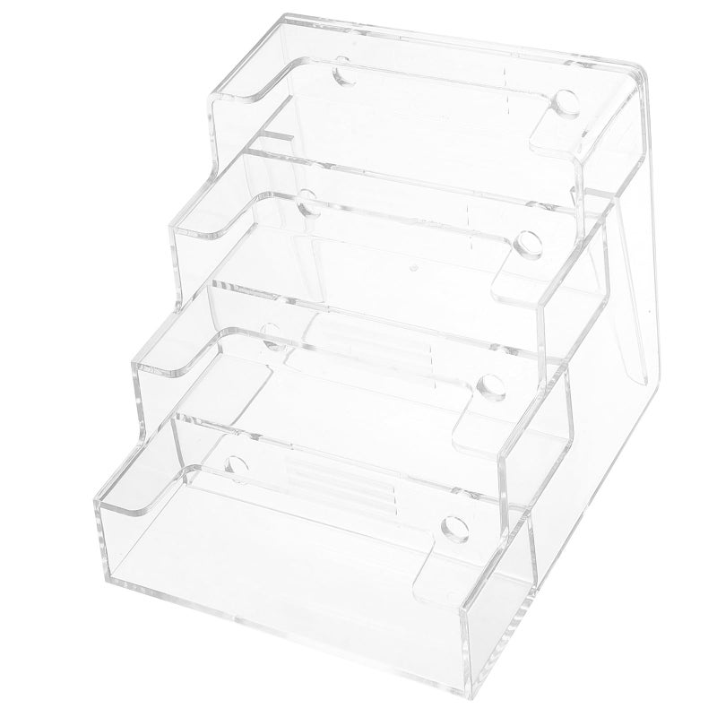 Vertical Business Card Holder 4 Compartments Desktop Organizer and Display Stand - Image 2