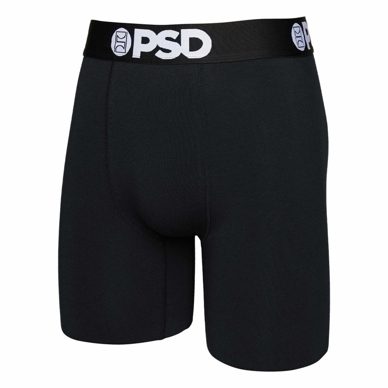PSD Underwear Men's Black Solid Boxer Brief 3 Pack, Multi, XXL - Image 2