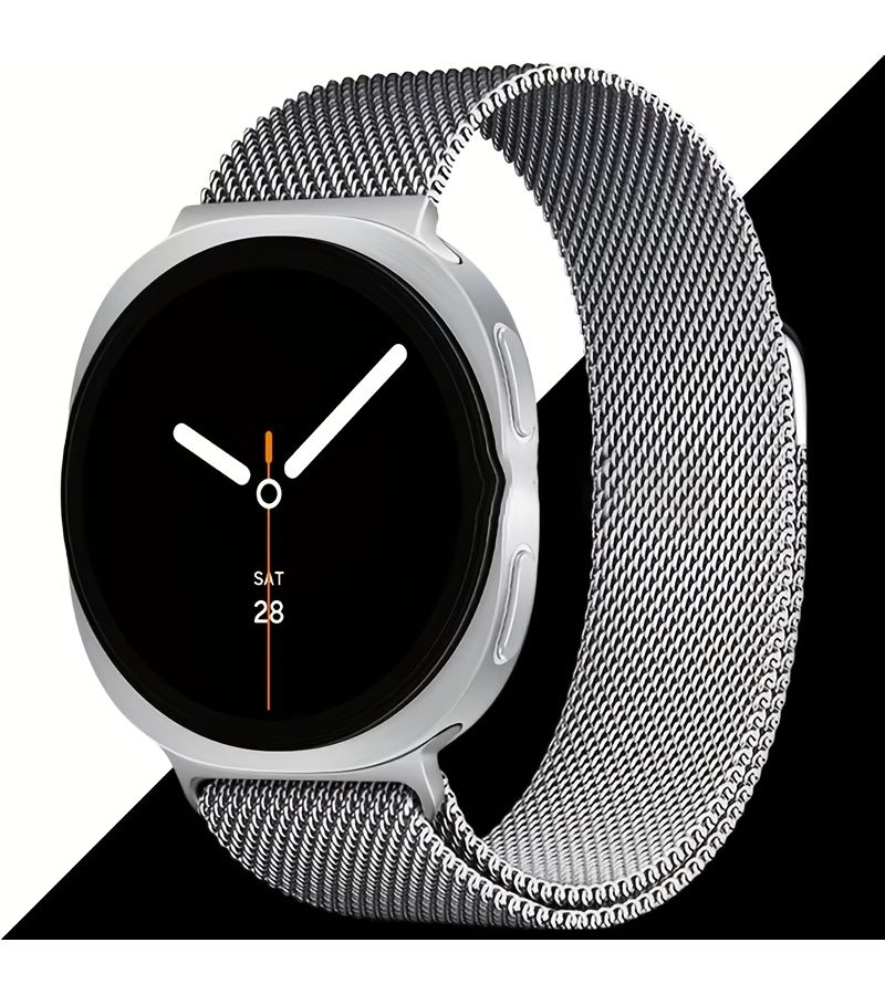 Silvery Milanese Loop Magnetic Strap for Galaxy Watch 8 44mm 40mm 46mm - Image 5