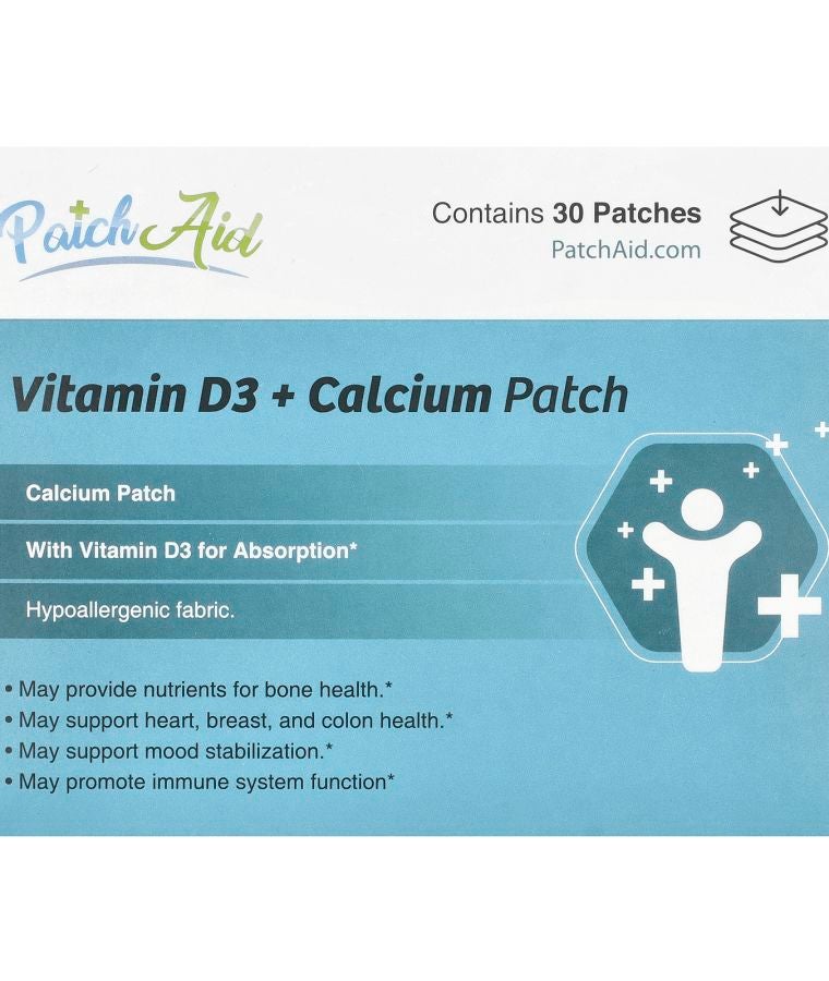 PatchAid Vitamin D3 + Calcium Patch  30 Patches