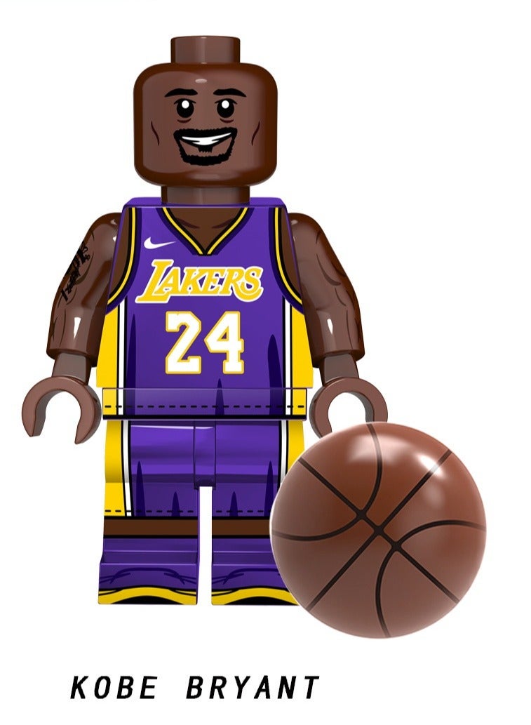 Nariele مجموعة من 9 ألعاب بناء على شكل تماثيل صغيرة من سلسلة نجوم كرة السلة - Image 2